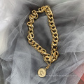Shangjie OEM Retro Man Kopf Dicke Kette Doppelkette Frauen Goldlegierungen Bestverkaufte Halsketten